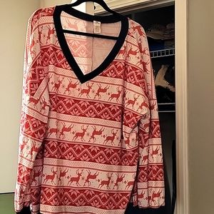 Fair isle print Christmas sweatshirt